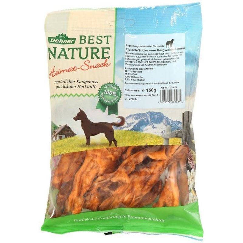 Dehner Best Nature Collant Pour Chien Bâtons D Agneau 150 G
