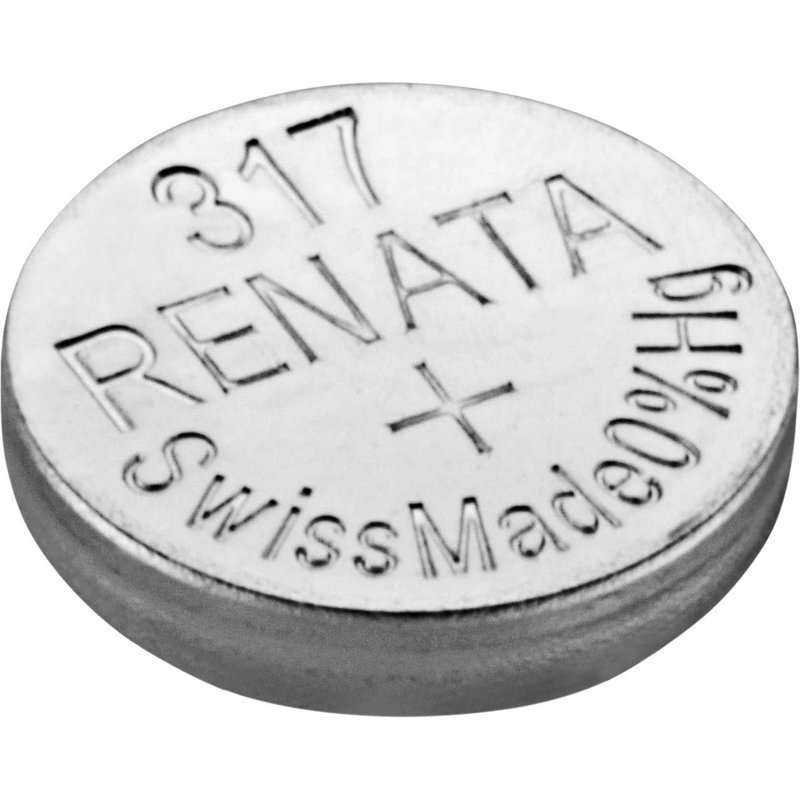 RENATA Pile bouton Silver 317 / SR516 SW 0% Mercure 1,55V