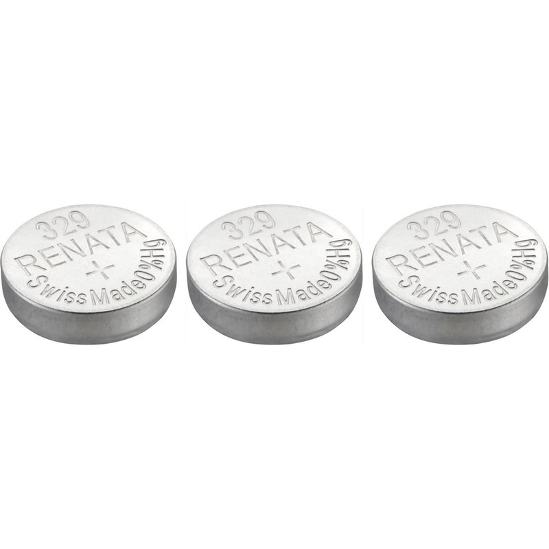 RENATA Lot de 3 Piles bouton Silver 329 / SR731 SW 0% Mercure 1,55V