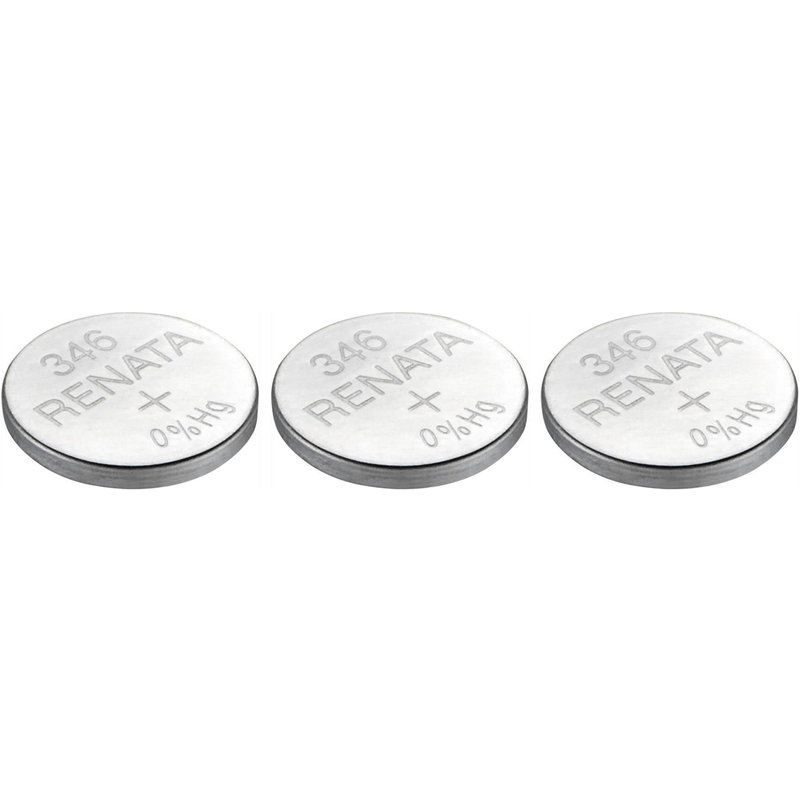 RENATA Lot de 3 Piles bouton Silver Oxyde 346 / SR712 SW 0% mercure