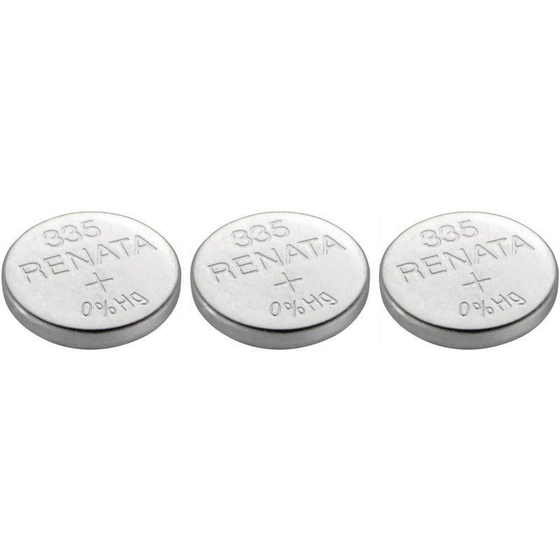 RENATA Lot de 3 Piles bouton Silver Oxyde 335 / SR512 SW 0% mercure