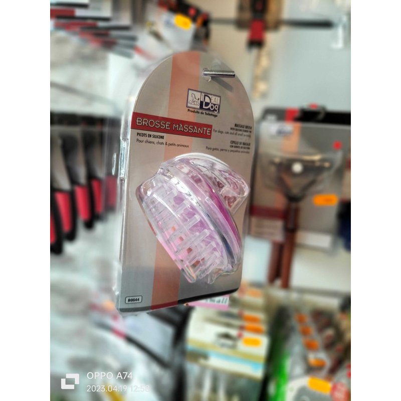 Brosse Effet Massante Picots En Siliconne Pour Chien Et Chat Idealdog
