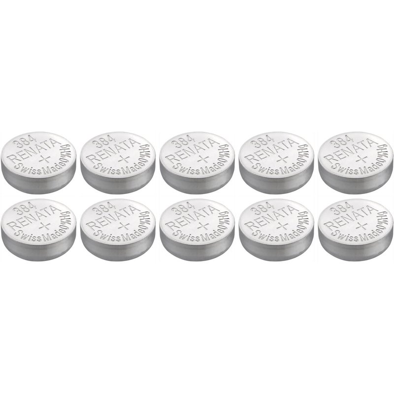 RENATA Lot de 10 Piles bouton Silver Oxyde 384 / SR41SW 0% mercure
