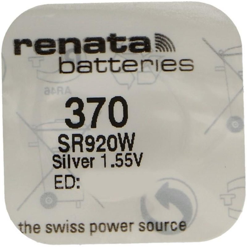 RENATA Pile bouton Silver Oxyde 370 / SR920W 0% mercure