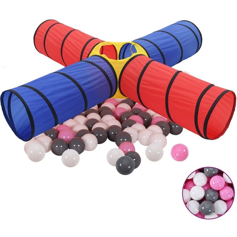 Vidaxl Tunnel De Jeu Pour Enfants Avec 250 Balles Multicolore