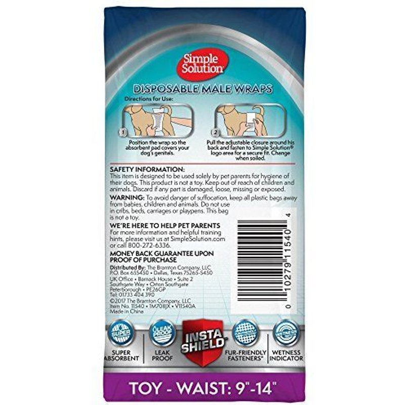 Couches Jetables Pour Chiens Mâles Simple Solution Couches Pour Chiens Mâles Avec Ajustement Super Absorbant Et Étanche Urination Excitable Incontinence Ou Marquage Des Mâles