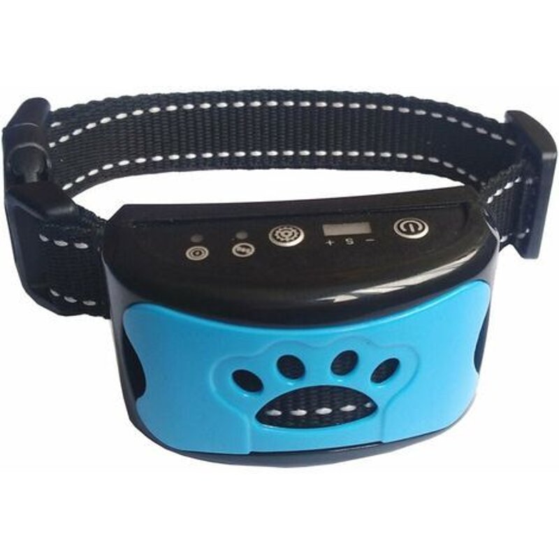 Collier Anti-Aboiement Rechargeable Pour Chien, Dispositif Anti-Aboiement Pour Petit Moyen À Grand Chien, Collier Anti-Aboiement Pour Chien, (Bleu)