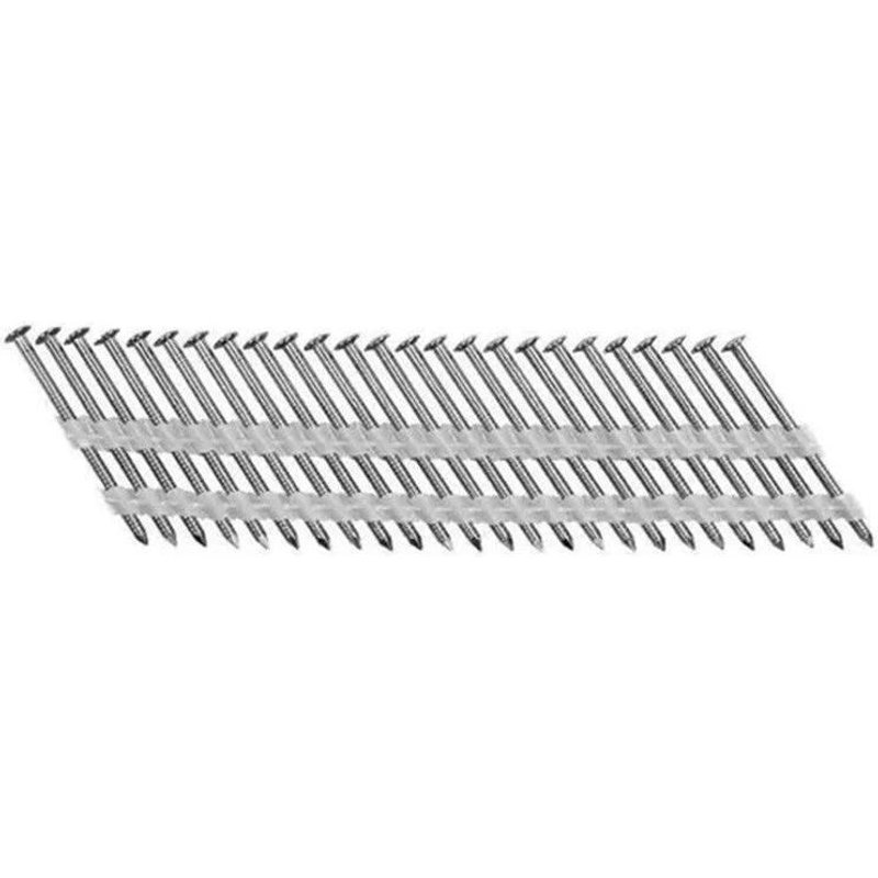 1000 Pointes en bande 50 x 2.8 mm 34° inox NORFIX NFX11411 A4 liaison plastique annelée