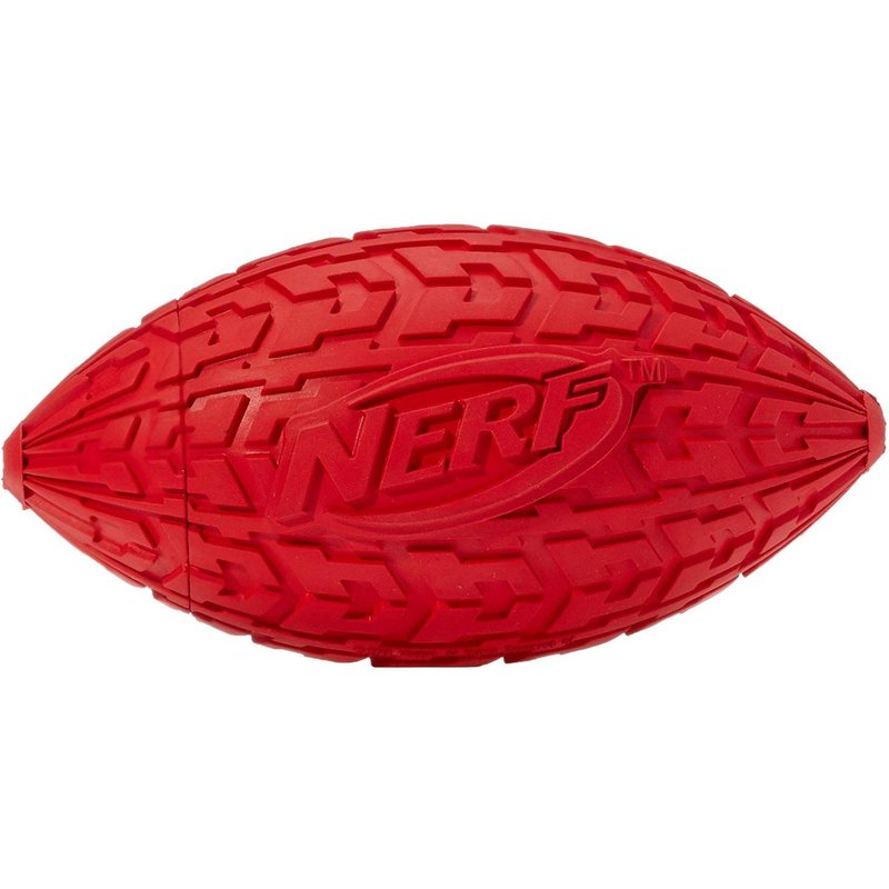 Nerf Balle Ovale Pneu Avec Sifflet Pour Chien Coloris Aléatoire Taille M