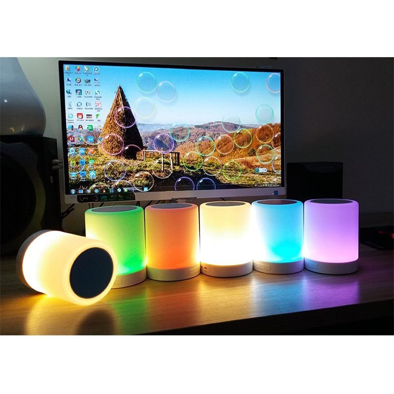 Mini Haut-Parleur Bluetooth et Lampe LED BL05 - Blanc