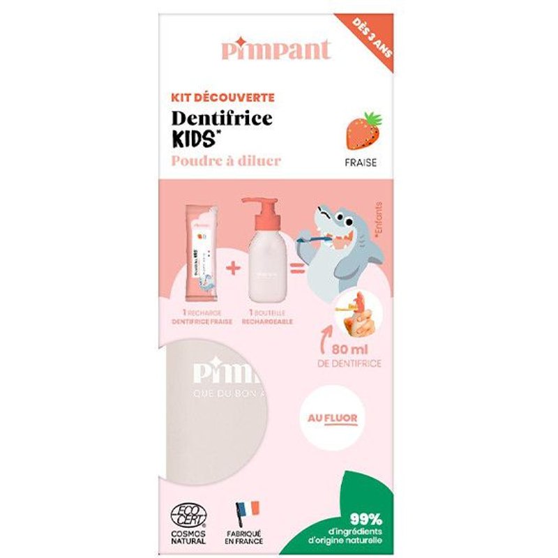 Kit Découverte Dentifrice Kids Fraise - Blanc