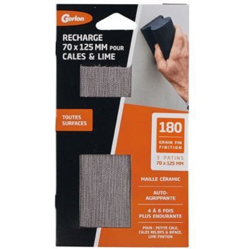 3 patins pour petite cale céramic grain fin