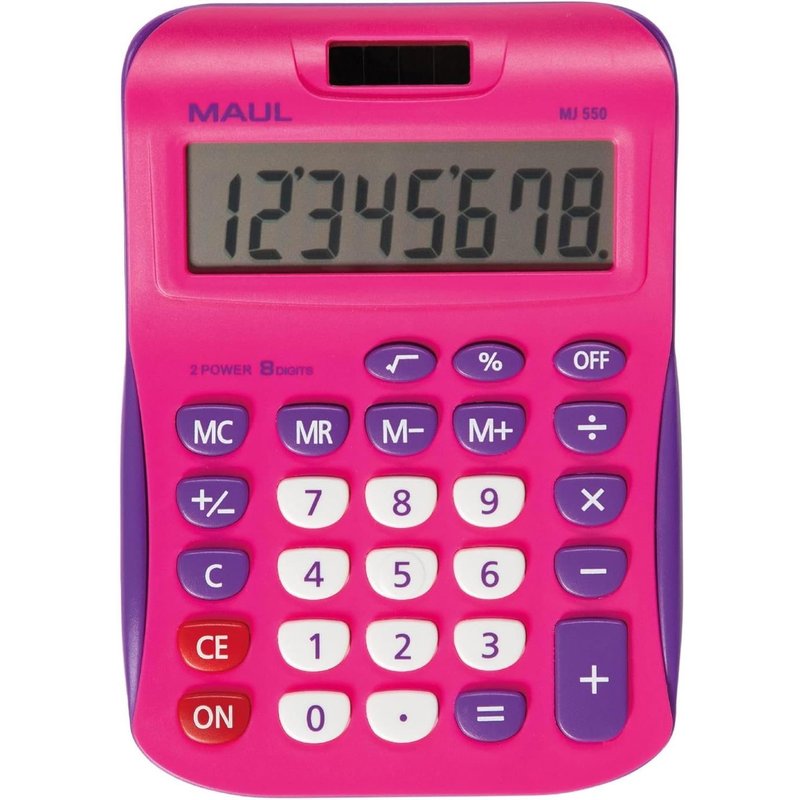MAUL Calculatrice de bureau MJ 550, 8 chiffres, rose