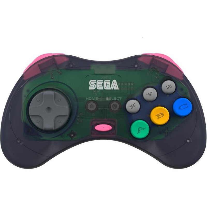 Retrobit - Sega Saturn Manette Grise 8 Boutons Sans Fil 2.4ghz - Dongle Usb/Port D'origine Inclus