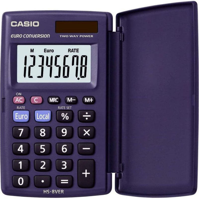 Calculatrice standard CASIO Casio HS 8 VER calculatrice euro