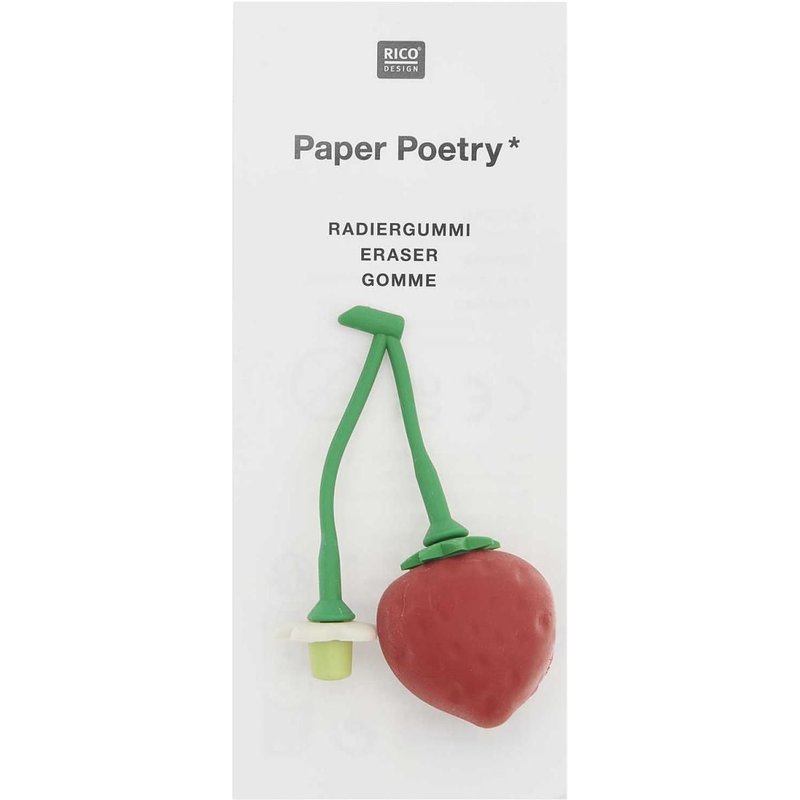 Jolie Gomme Fraise Avec Tige En 3d