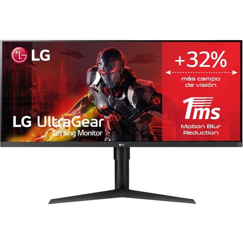 LG UltraWide 34WP65CP-B - Écran LED - incurvé - 34" - 3440 x 1440 WQHD @ 160 Hz - VA - 300 cd/m² - 3000:1 - DisplayHDR 400 - 5 ms - 2xHDMI, DisplayPort - haut-parleurs - noir mat, noir brillant