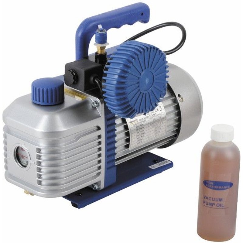 Pompe à vide 2 étages R32 71l/min 15µ électrovanne - GALAXAIR : 2VP-71-EV-R32