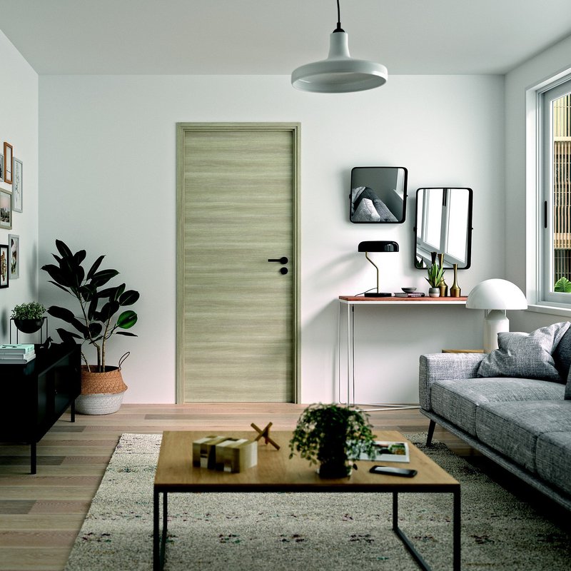 Bloc Porte Reversible Verone2 chĂȘne Taupe H. 204 X 83 X 4 Cm