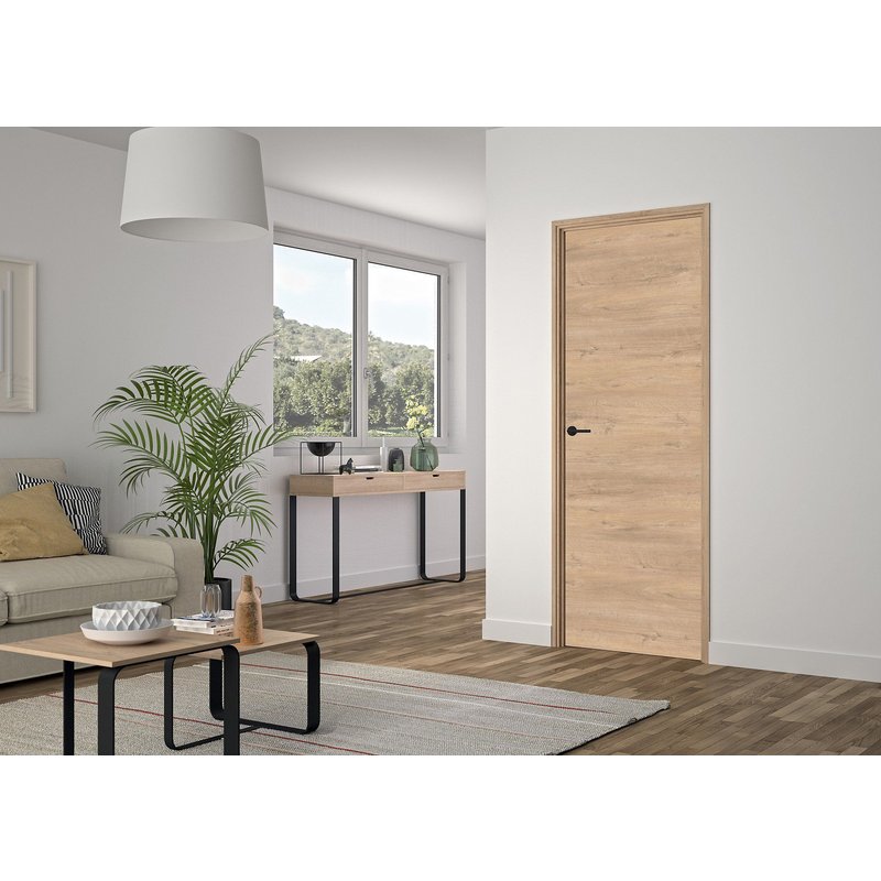 Bloc Porte Reversible chĂȘne clair Rio H. 204 X 83 X 4 Cm