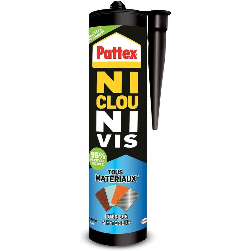 Colle Pattex Ni clou ni vis tous travaux intérieur et extérieur cartouche 450g