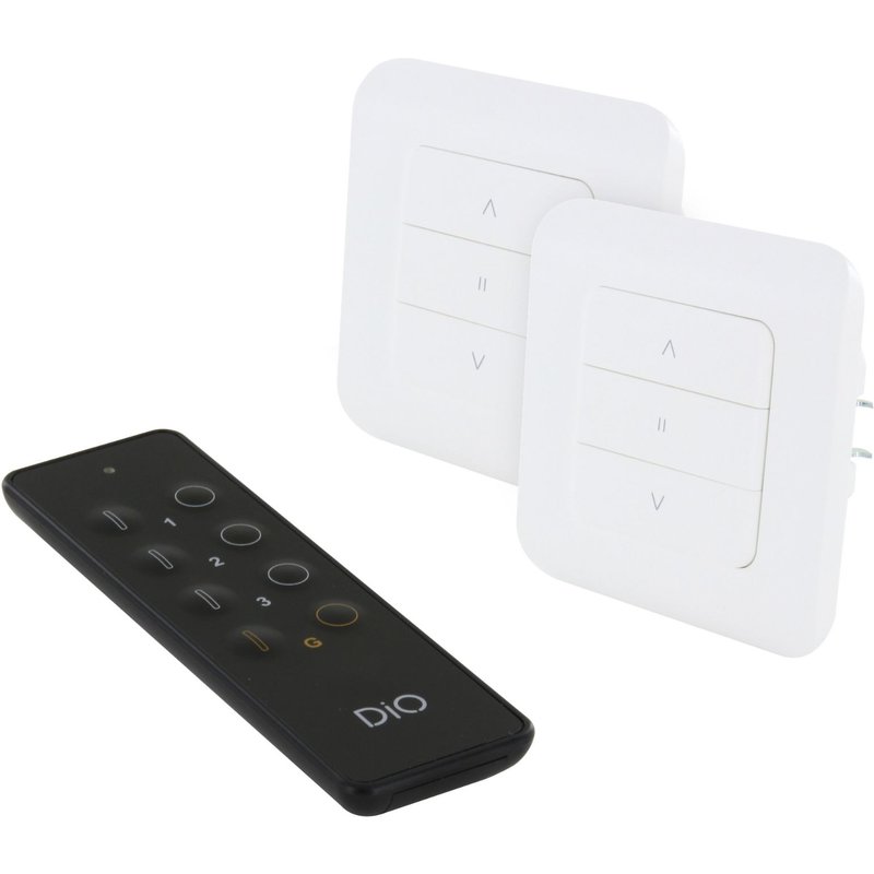 Kit 2 interrupteurs volet et télécommande Dio Connect Chacon