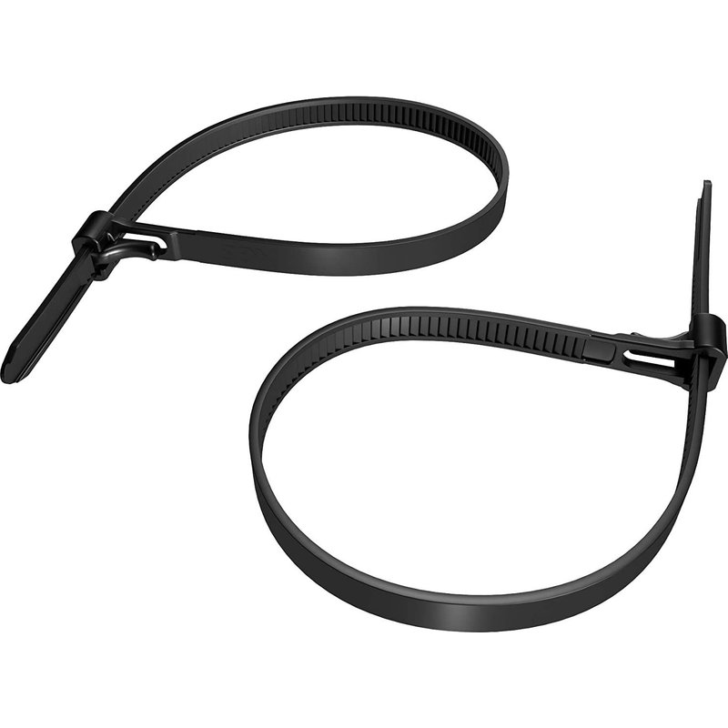 KabelDirekt - Serre-câbles réutilisables- (7,4mm x 250mm) - (Serre-câbles détachables réutilisables, 100 unités, Nylon Flexible, Noir) - Top Series