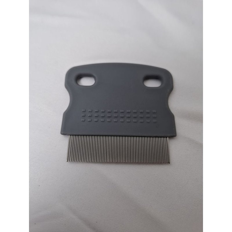 Peigne Gris Fin Pour Chien Anti Puces Antipuces Antidéparant 6cm X 5,5 Cm - Zamibo