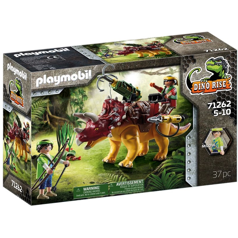 Playmobil Dino Rise 71262 - Tricératops Et Soldats