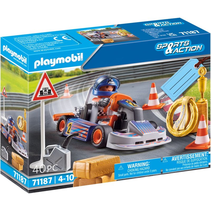 Playmobil Sports et Action 71187 - Set cadeau Pilote de kart