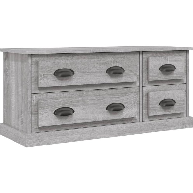 Vidaxl Meuble Tv Sonoma Gris 100x35,5x45 Cm Bois D'ingénierie