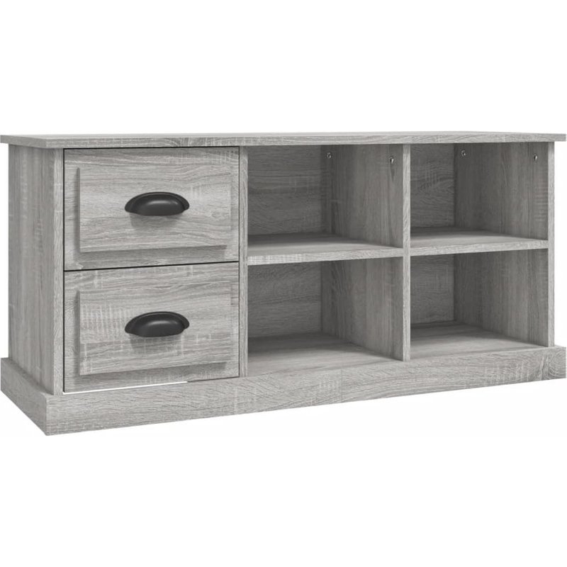 Vidaxl Meuble Tv Sonoma Gris 102x35,5x47,5 Cm Bois D'ingénierie