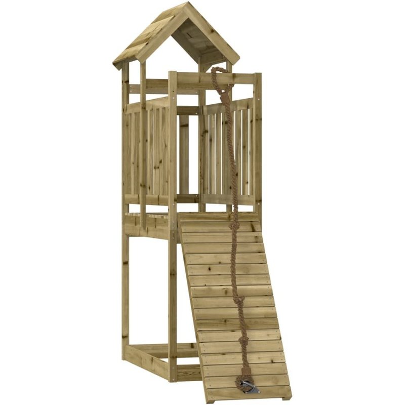 Vidaxl Maisonnette De Jeu Avec Mur D'escalade Bois De Pin Imprégné