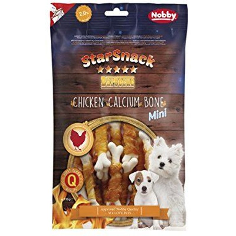 Nobby Starsnack Friandise Barbecue Mini Poulet Calcium Os Pour Chien 113 G