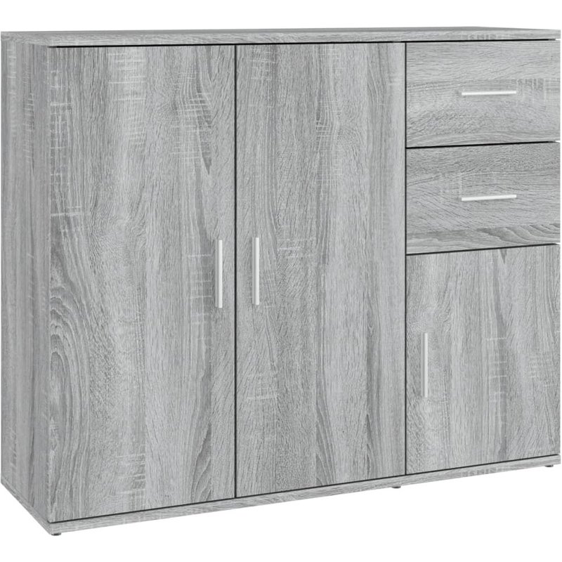 Vidaxl Buffet Sonoma Gris 91x29,5x75 Cm Bois D'ingénierie