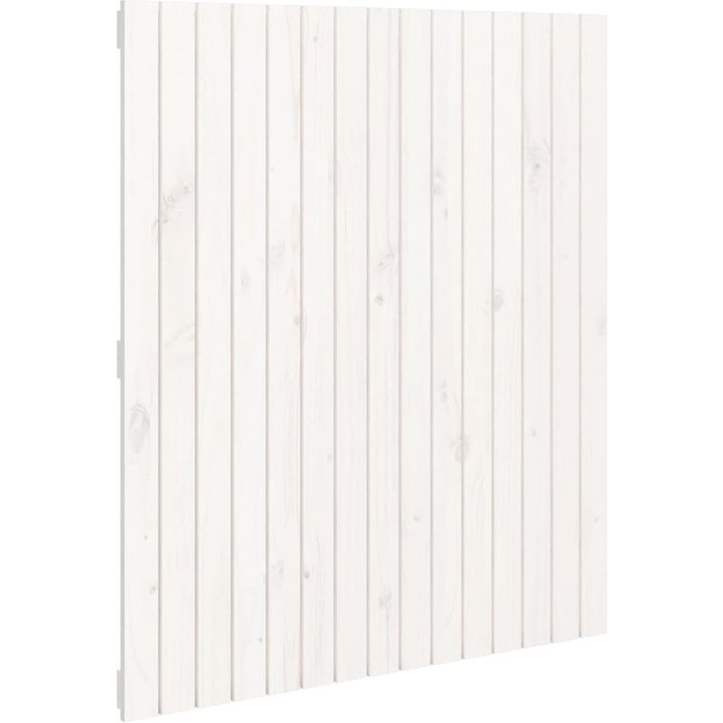 Vidaxl Tête De Lit Murale Blanc 95,5x3x110 Cm Bois Massif De Pin