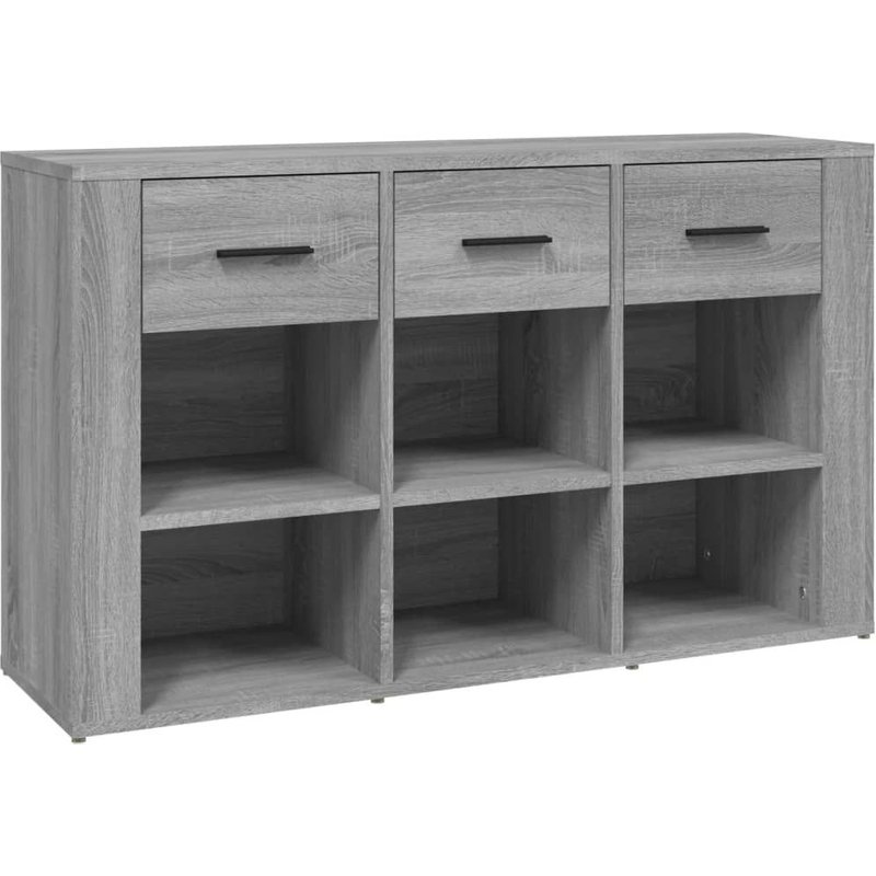 Vidaxl Buffet Sonoma Gris 100x30x59,5 Cm Bois D'ingénierie