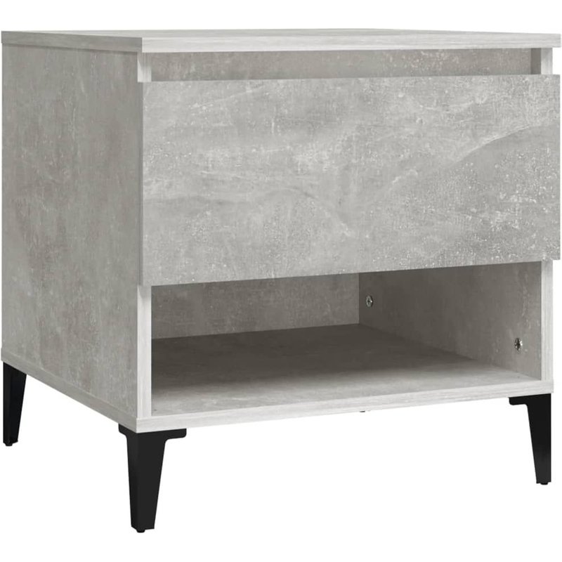 Vidaxl Table D'appoint Gris Béton 50x46x50 Cm Bois D'ingénierie