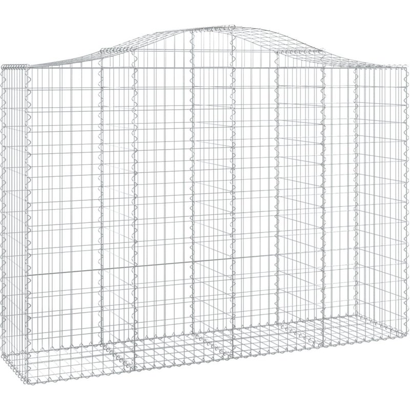 Vidaxl Panier De Gabions Arqué 200x50x140/160 Cm Fer Galvanisé