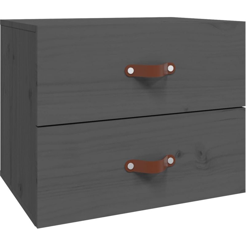 Vidaxl Table De Chevet Murale Gris 50x36x40 Cm