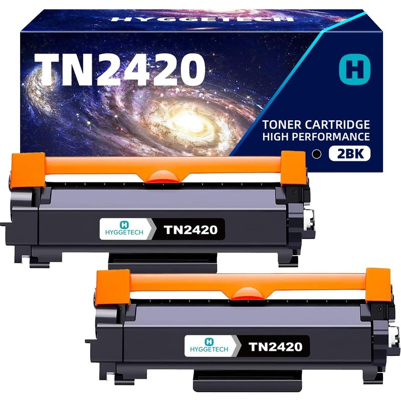 Lot de 2 toners de rechange pour Brother TN2420 TN2410 pour Brother MFC-L2710DW MFC-L2710DN MFC-L2730DW MFC-L2750DW HL-L2310D HL-L2350DW HL-L2375DW DCP-L2510D DCP-L2530DW