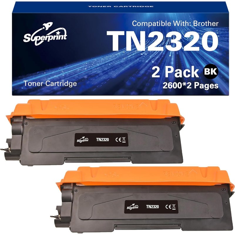 TN2320 Toner compatible avec Brother TN-2320 TN-2310 Toner noir pour MFC-L2700DW L2720DW L2740DW HL-L2340DW HL-L2300D DCP-L2520DW DCP-L2540DN MFC-L2740DW HL-L2360DN