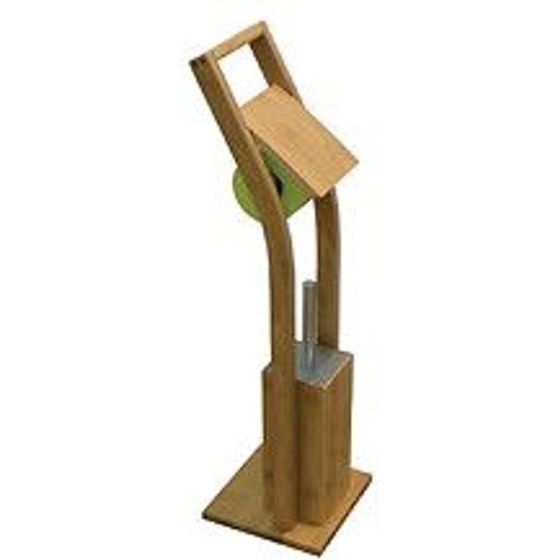 Serviteur Pour Wc En Bambou - L20xl20xh73cm