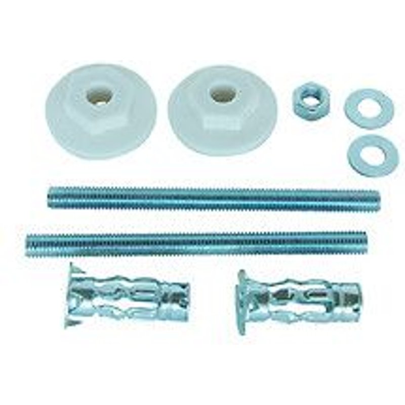 2 Fixations Lavabo Paroi Creuse 8x36 + Chevilles