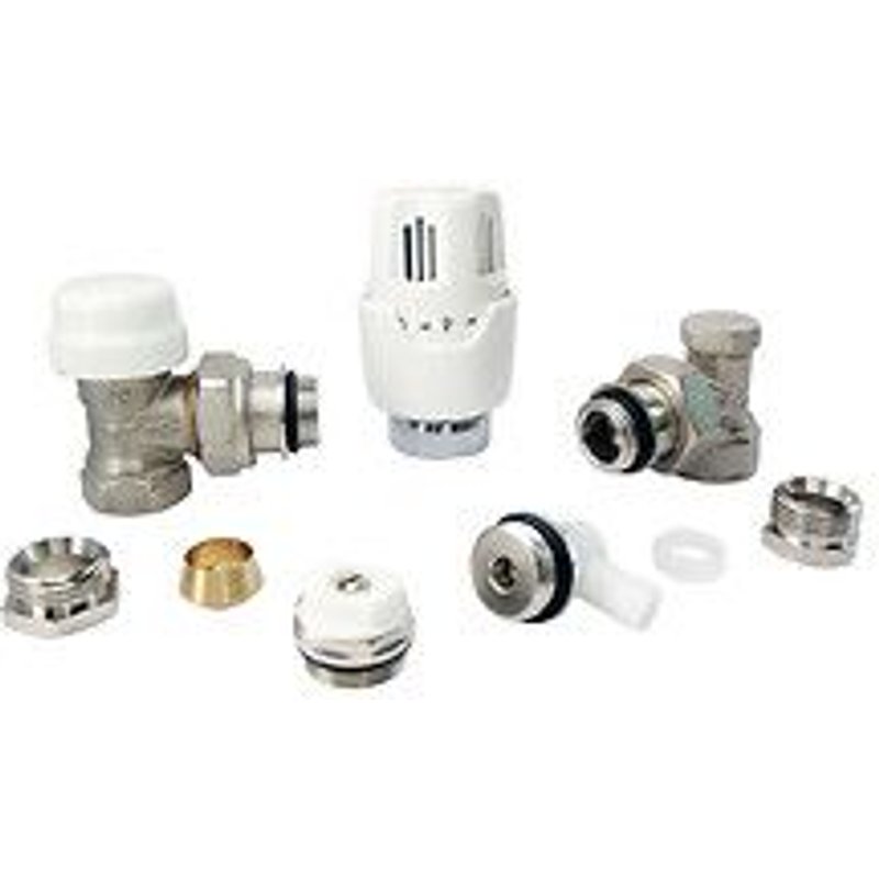 Kit Radiateur Robinet Thermostatique Equerre 15/21