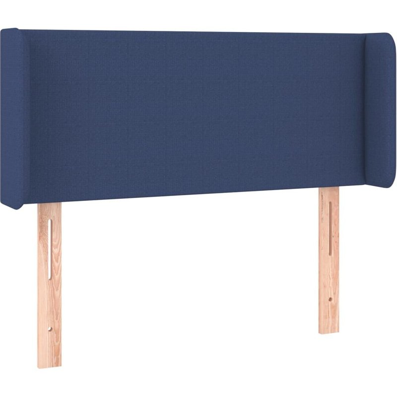 Vidaxl Tête De Lit Avec Oreilles Bleu 103x16x78/88 Cm Tissu