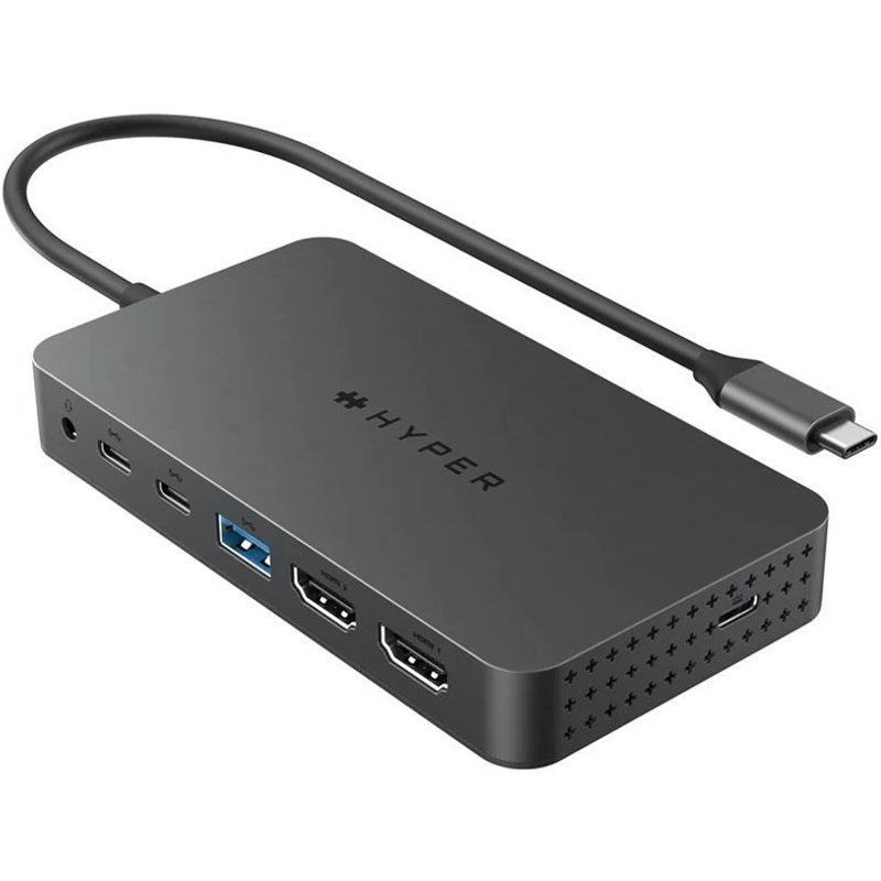 HyperDrive Next - Station d'accueil - pour ordinateur portable, tablette, ordinateur portable, smartphone - USB-C / USB4 / Thunderbolt 3 / Thunderbolt 4 - 2 x HDMI - 1GbE