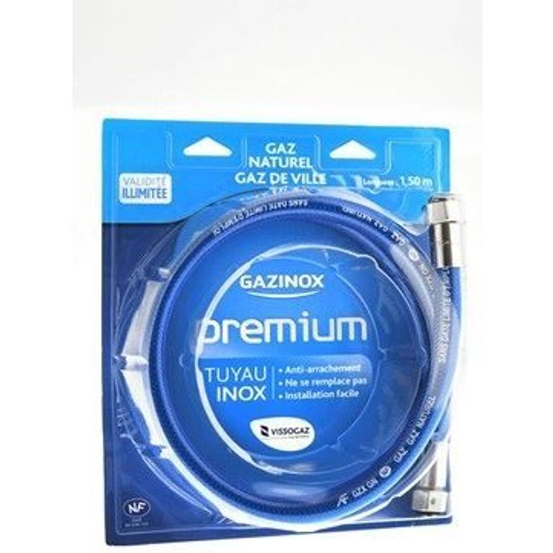 Gazinox - 037056 - Tuyau Gaz Naturel Premium 1,5m