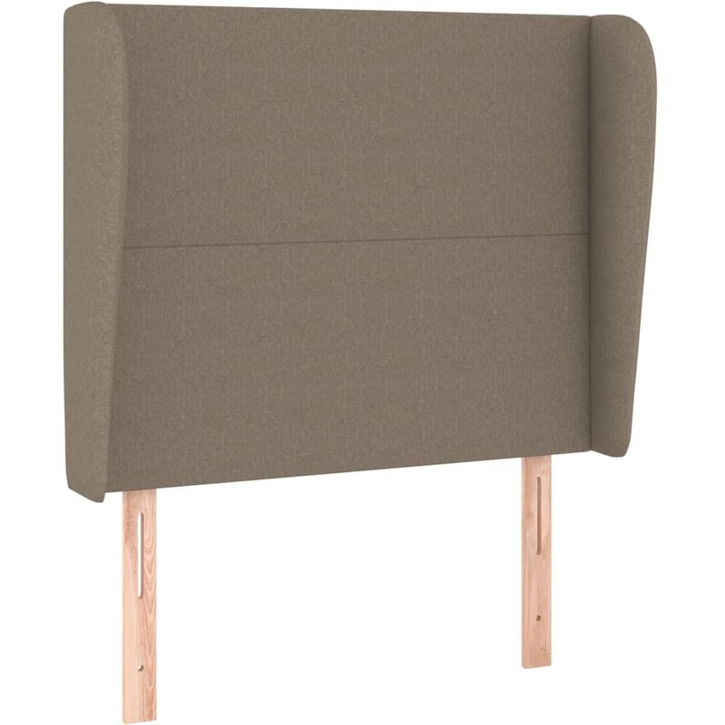 Vidaxl TĂȘte De Lit Avec Oreilles Taupe 93x23x118/128 Cm Tissu