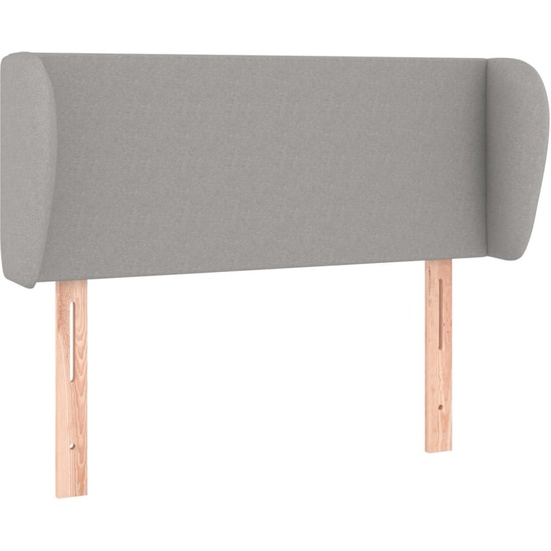 Vidaxl Tête De Lit Avec Oreilles Gris Clair 103x23x78/88 Cm Tissu